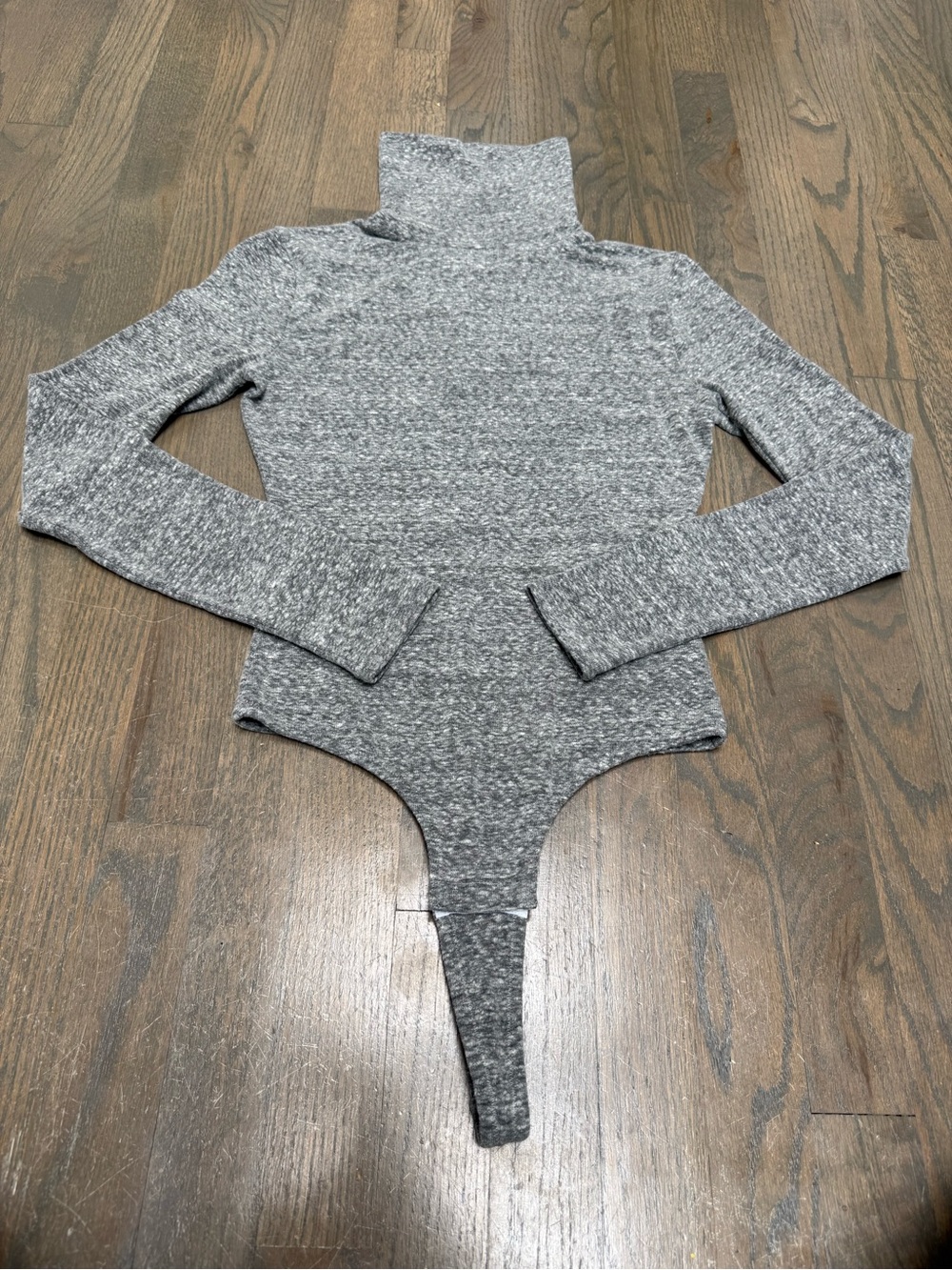 Madewell Heather Gray Turtleneck Long-Sleeve Bodysuit